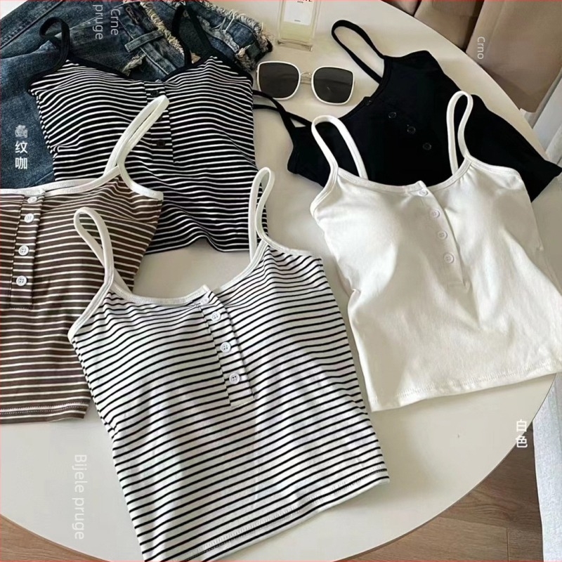 Pamučni top s tankim naramenicama, okrugli izrez, 90–95% pamuka, 181–200 g/m2, za sve sezone