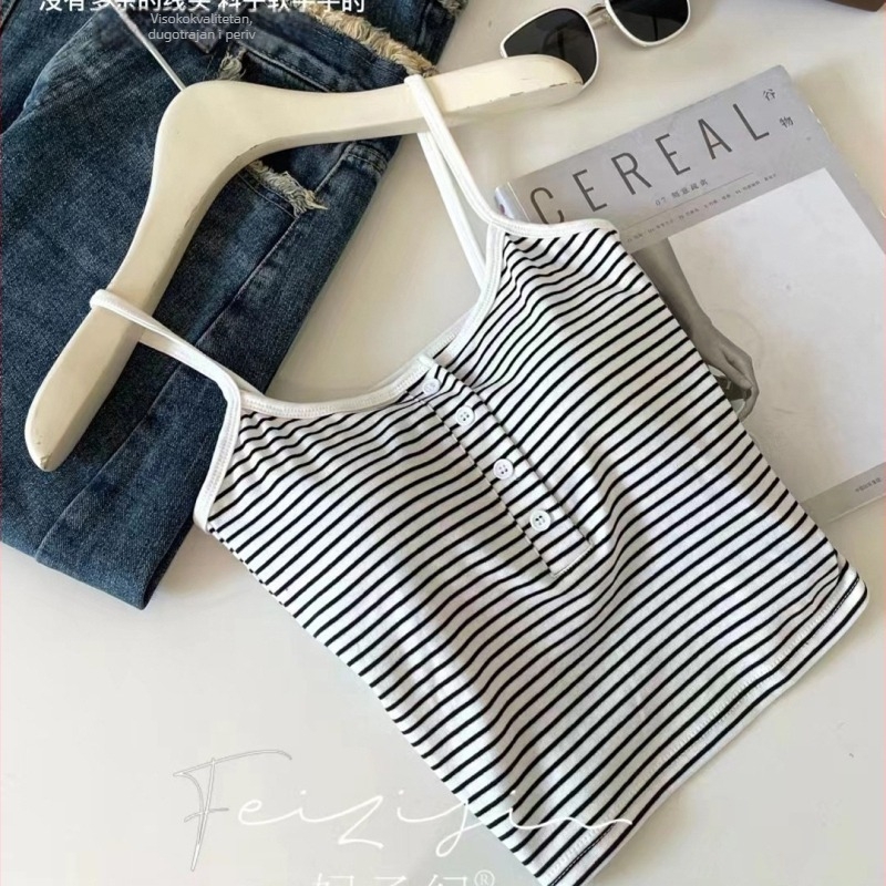 Pamučni top s tankim naramenicama, okrugli izrez, 90–95% pamuka, 181–200 g/m2, za sve sezone