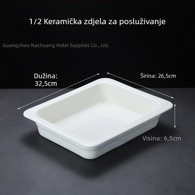 Keramičko bufet posuđe za hotele, kvadratni i okrugli oblik, keramika, marka ZHILISHI, kineski stil