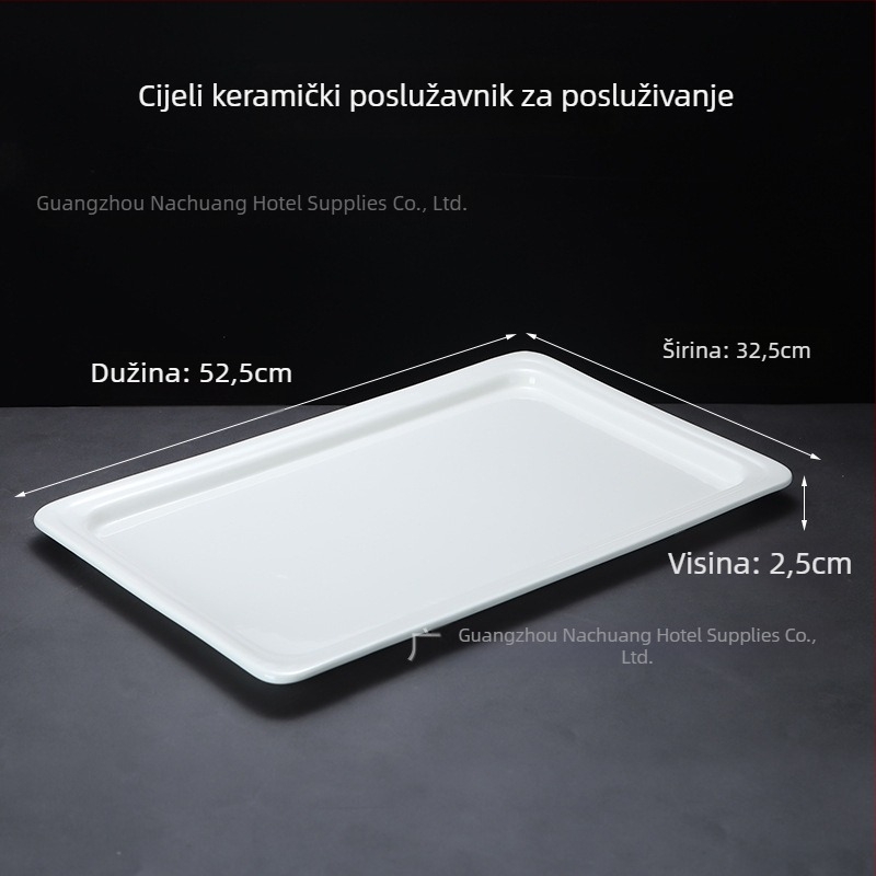 Keramičko bufet posuđe za hotele, kvadratni i okrugli oblik, keramika, marka ZHILISHI, kineski stil
