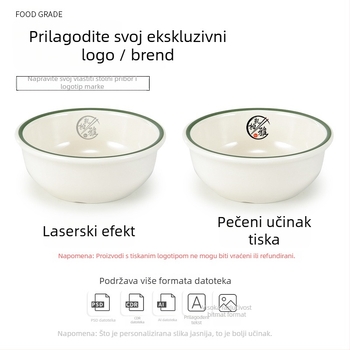 Melaminska mala zdjela – imitacija porculana, okrugli oblik, površina ispod glazure, mikrovalna pećnica nije prikladna, za hotele i restorane, moguć logotip