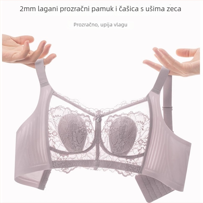 Ženski ljetni grudnjak, puni košarica, ultratanki kalup, tkanina od Spandex/Lycra, glavni materijal Nylon, stražnje četiri redoslijeda kopči