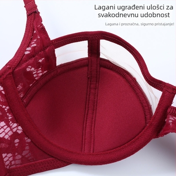 Set čipastog grudnjaka s polukosom, tanko oblikovane košarice, glavna tkanina najlon, podstava poliester 100%