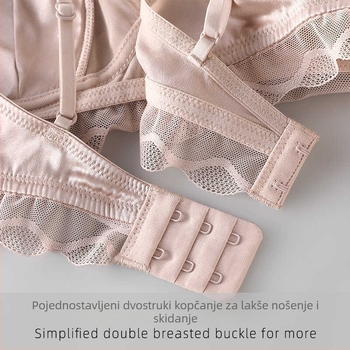 Donje rublje od Mulberry svile, prozračne trokutaste košarice s tankim oblikovnim uloškom, čipkasti rub, podstava od Mulberry svile, fiksni dvostruki naramenice