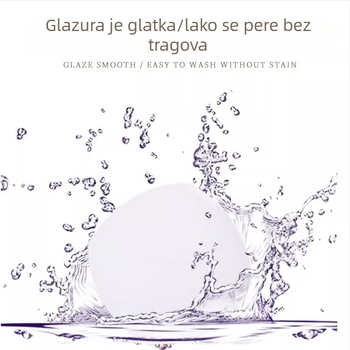 Set tanjura od bone china Yue Han, kvadratnog oblika, podglazurno završno premazivanje, jednobojni uzorak, pogodno za mikrovalnu pećnicu