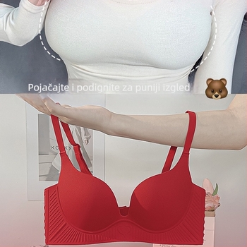 Set grudnjaka s košaricama 3/4, oblikovane košarice s gornjom tankom i donjom debelom, fiksni dvostruki naramenici, stražnji četveroredni kopčić, udobno nošenje