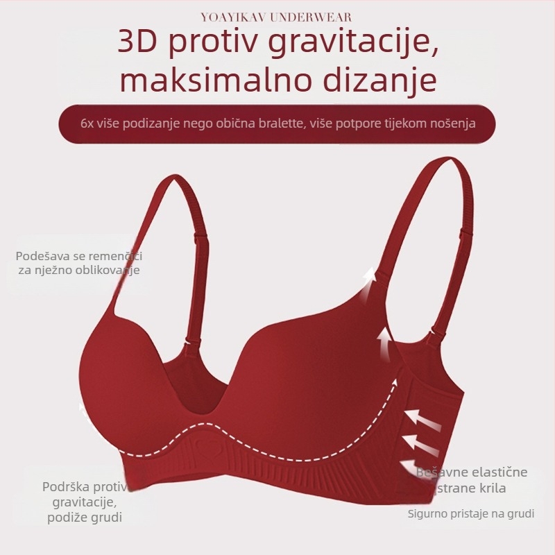 Set grudnjaka s košaricama 3/4, oblikovane košarice s gornjom tankom i donjom debelom, fiksni dvostruki naramenici, stražnji četveroredni kopčić, udobno nošenje
