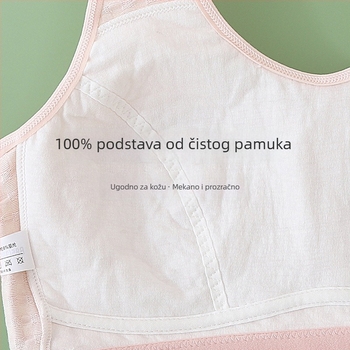 Pamukasti grudnjak bez žice, s podstavom, u stilu majice, udoban za žene srednje i starije dobi