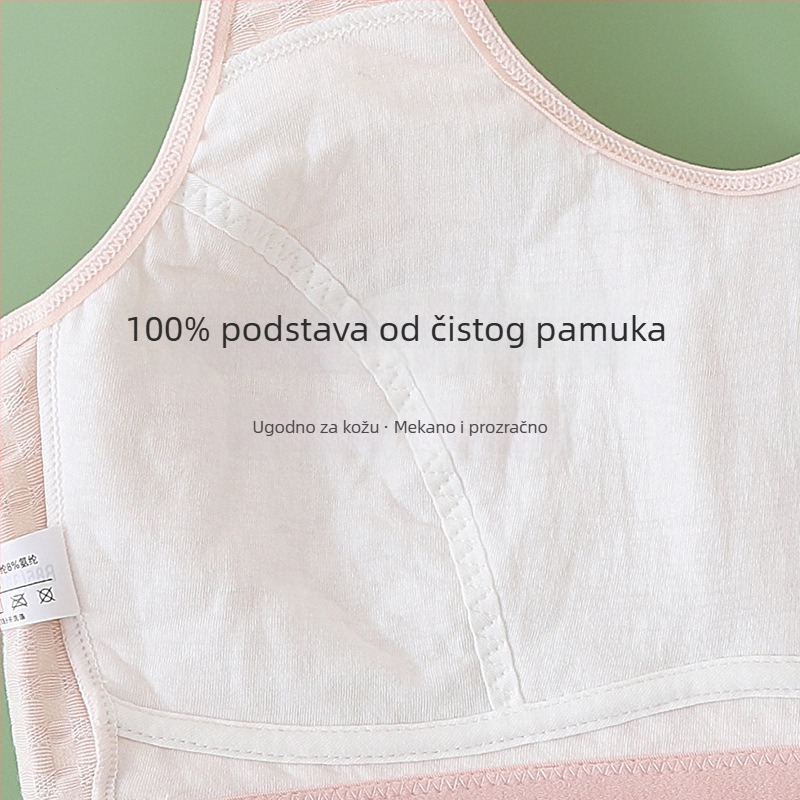Pamukasti grudnjak bez žice, s podstavom, u stilu majice, udoban za žene srednje i starije dobi