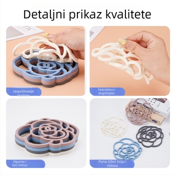 Silikonske kružne podloške za čaše i tanjure – protuklizne, vodootporne, toplinsko izolirane