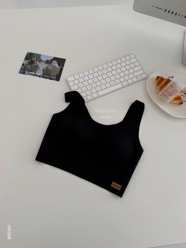0638 Cat Velvet lagano topla grudnjak bez šavova, bežični, s bočnom potporom, u stilu veste