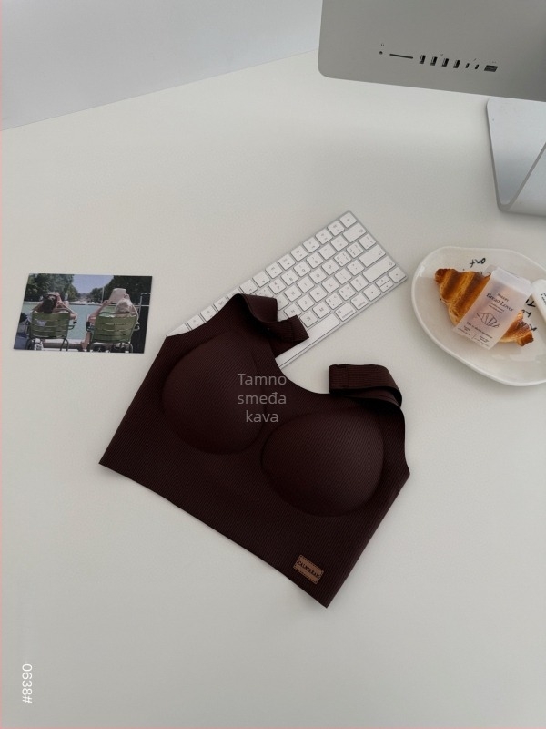 0638 Cat Velvet lagano topla grudnjak bez šavova, bežični, s bočnom potporom, u stilu veste