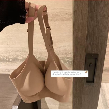 Metwo Besprijekoran grudnjak s latex košaricama za push-up, prozračan, 3/4 košarica, tanko oblikovana šalice