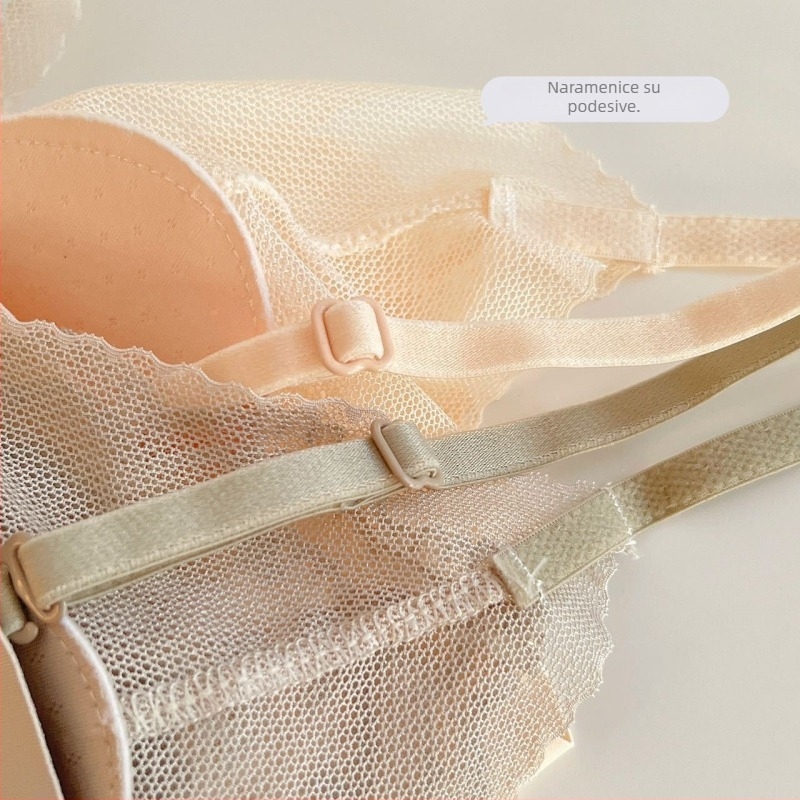 Francuski stil čipkaste bralet s kristalnim šalicama, ugrađena podstava, podesive tanke naramenice, seksi dekolte