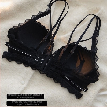 Set grudnjaka s leopard uzorkom, napunjen, bez žice, push-up, s otvorenim leđima