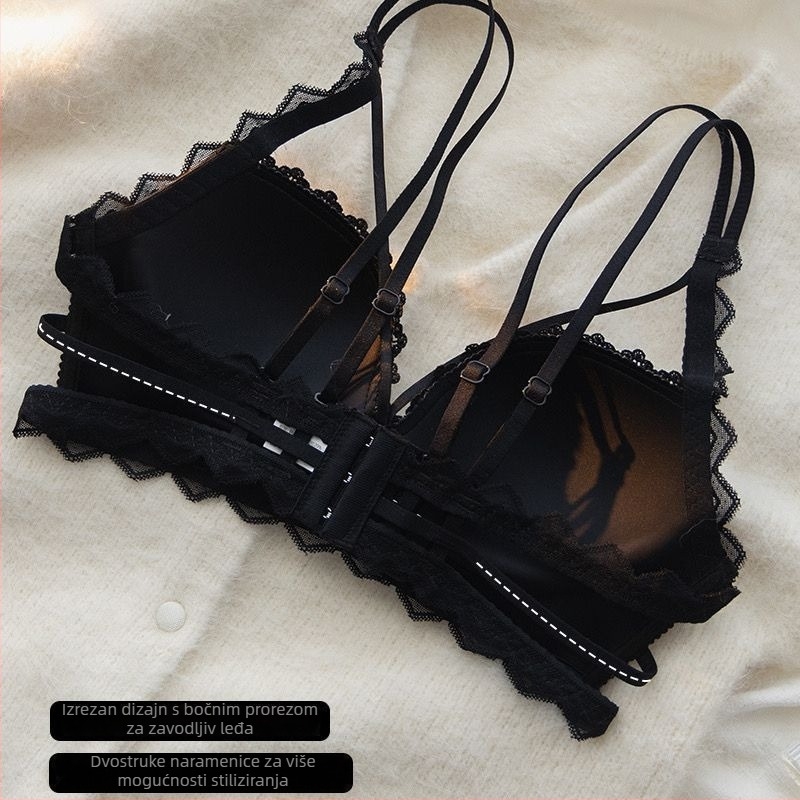 Set grudnjaka s leopard uzorkom, napunjen, bez žice, push-up, s otvorenim leđima