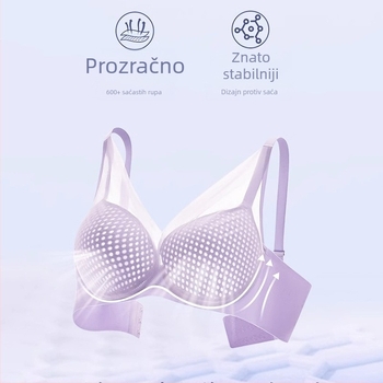 Ženski čipkasti grudnjak s mekom podrškom; košarica 3/4; tanka oblikovana šalica; prozračan; glavni materijal najlon