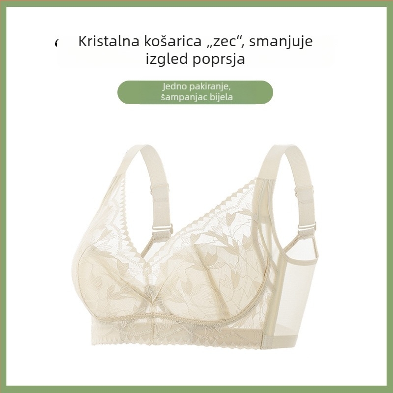 Bezrčeni tanak grudnjak za velike grudi, košarice 3/4, srednji oblik, udoban, podiže i oblikuje, podesive naramenice
