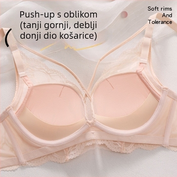 Bežični grudnjak od čipke, podesivi oblik za male grudi, ističe volumen i podiže, protiv spuštanja