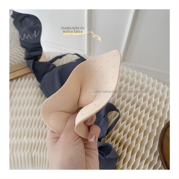 Grudnjak bez šavova, bez žice, 3/4 košarica, oblikovana cup s gornjim tankim i donjim debelim dijelom, koreanskog stila jastučić, Modal-Spandex tkanina, fiksni dvostruki kaiševi