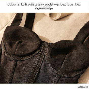 Ženski Korset Kamizola – kratka majica s jastučićima za prsa, Chenille tkanina, 50–70% Spandex, Y-oblik naramenica