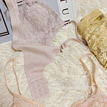 Franca čipkasti grudnjak za velike grudi, bežični, tanak ljetni model, trokutasti košarici, dizajn zečjih ušiju, najlon