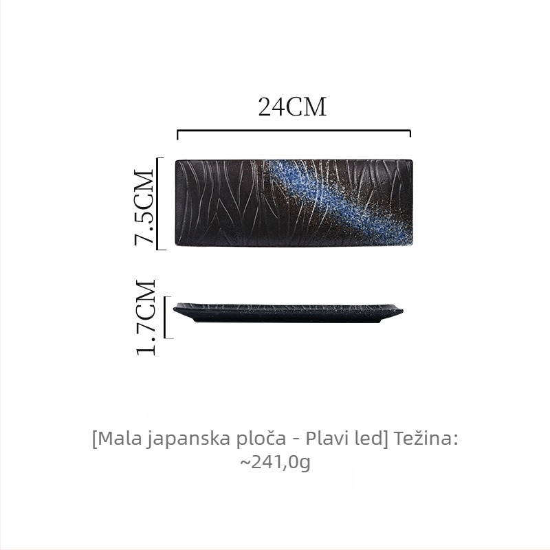 Porcelanski tanjur za sushi, japanskog stila, pravokutni, pogodan za mikrovalnu pećnicu, mogućnost ispisa logotipa