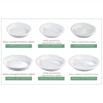 BAO TAI porcelanska posuda za bufet, pravokutna, mikrovalna kompatibilna, glazirana površina.