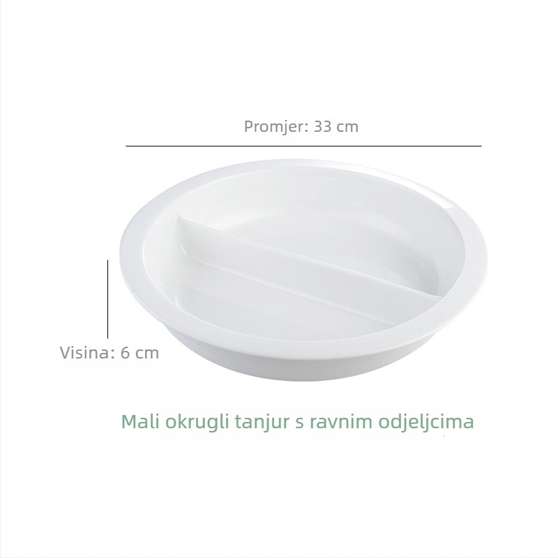 BAO TAI porcelanska posuda za bufet, pravokutna, mikrovalna kompatibilna, glazirana površina.