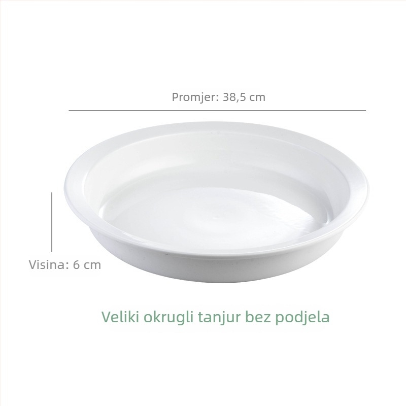 BAO TAI porcelanska posuda za bufet, pravokutna, mikrovalna kompatibilna, glazirana površina.