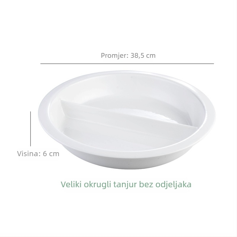 BAO TAI porcelanska posuda za bufet, pravokutna, mikrovalna kompatibilna, glazirana površina.