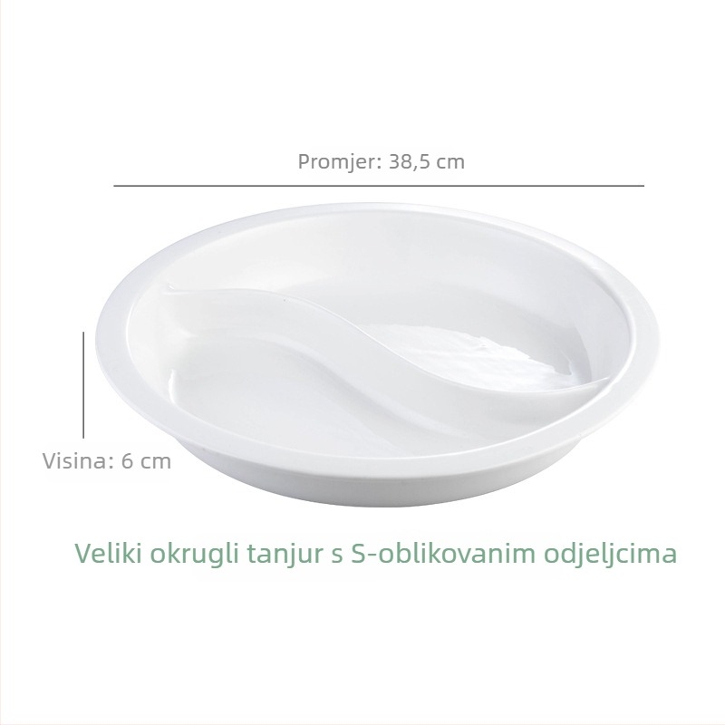 BAO TAI porcelanska posuda za bufet, pravokutna, mikrovalna kompatibilna, glazirana površina.