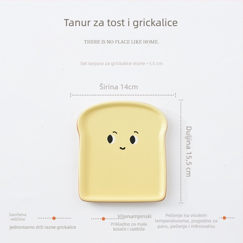 Keramička plosnata tanjura, nepravilnog oblika, pod glazurom boja, mikrovalna sigurna, kreativni stil