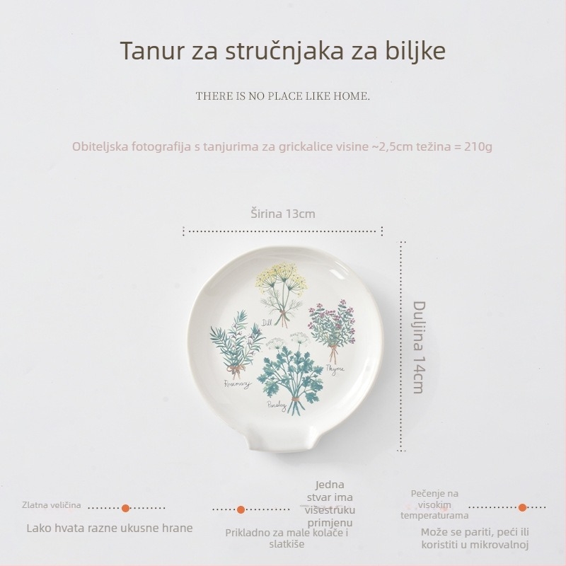 Keramička plosnata tanjura, nepravilnog oblika, pod glazurom boja, mikrovalna sigurna, kreativni stil