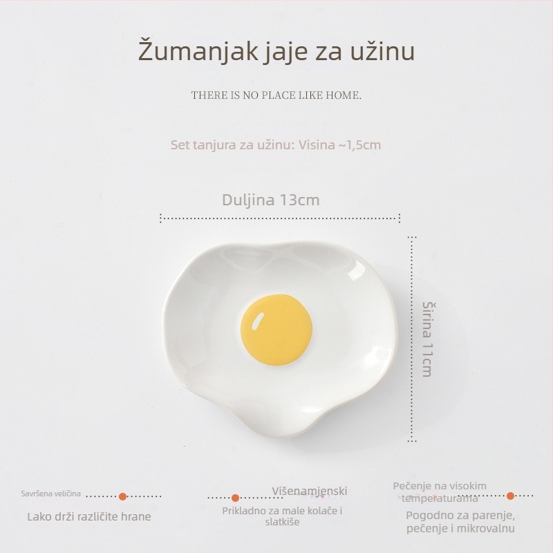 Keramička plosnata tanjura, nepravilnog oblika, pod glazurom boja, mikrovalna sigurna, kreativni stil