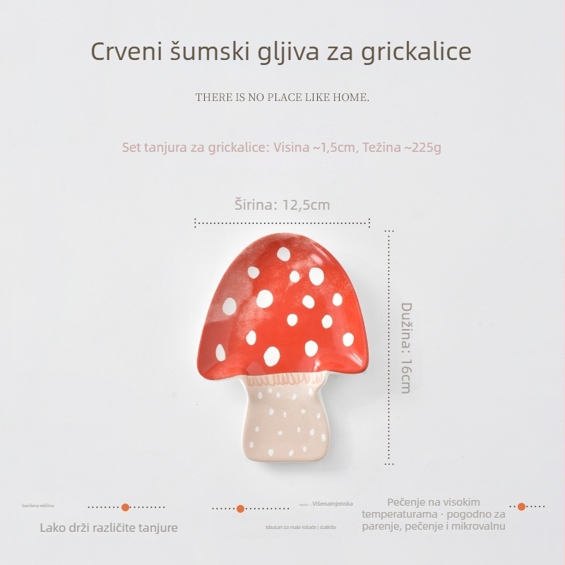 Keramička plosnata tanjura, nepravilnog oblika, pod glazurom boja, mikrovalna sigurna, kreativni stil