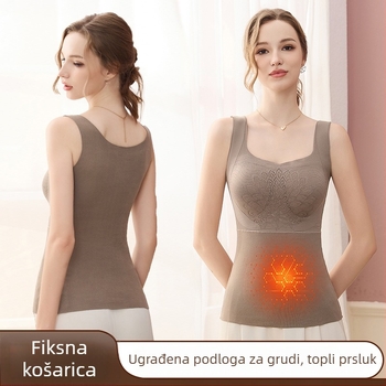 Topla dvostrano flis vest s grijanjem Derong, bez grudnjaka, osnovno donje rublje za žene