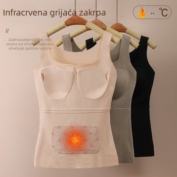 Topla dvostrano flis vest s grijanjem Derong, bez grudnjaka, osnovno donje rublje za žene