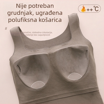Topla dvostrano flis vest s grijanjem Derong, bez grudnjaka, osnovno donje rublje za žene