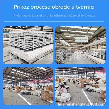 Porcelanski plitki tanjur za zapadni stil uz steak, bijeli, okrugli, sjajna površina, hotelska stolna posuđa, razne veličine