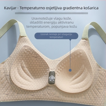 716 Bešivni grudnjak s mekanom podrškom i integriranim fiksnim košaricama za mali broj, podizanje i prozračnost