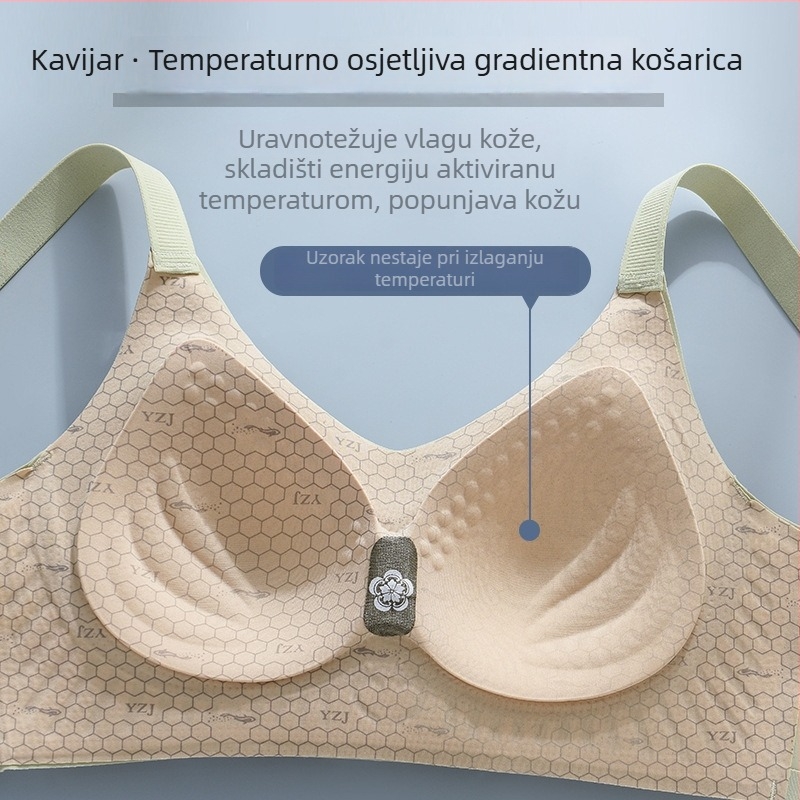 716 Bešivni grudnjak s mekanom podrškom i integriranim fiksnim košaricama za mali broj, podizanje i prozračnost