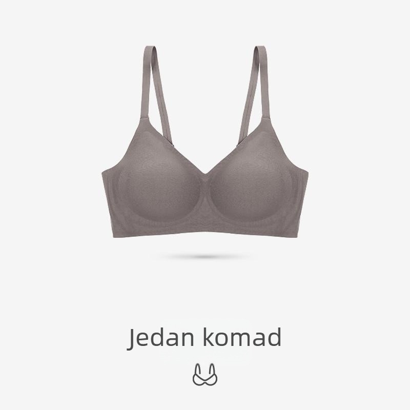 Bezšivni grudnjak, udoban dizajn, 3/4 košarica, tanke oblikovane čašice, fiksni dvostruki naramenice, materijal najlon, podstava spandex 30–50%