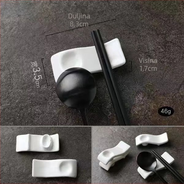 Keramički držač za žlice, set od 10 komada, minimalistički modern dizajn, dvostruka upotreba za kućnu i hotelsku upotrebu