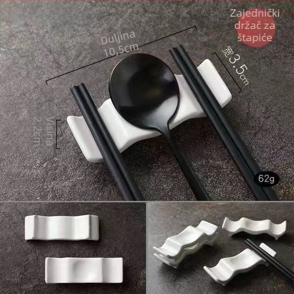 Keramički držač za žlice, set od 10 komada, minimalistički modern dizajn, dvostruka upotreba za kućnu i hotelsku upotrebu