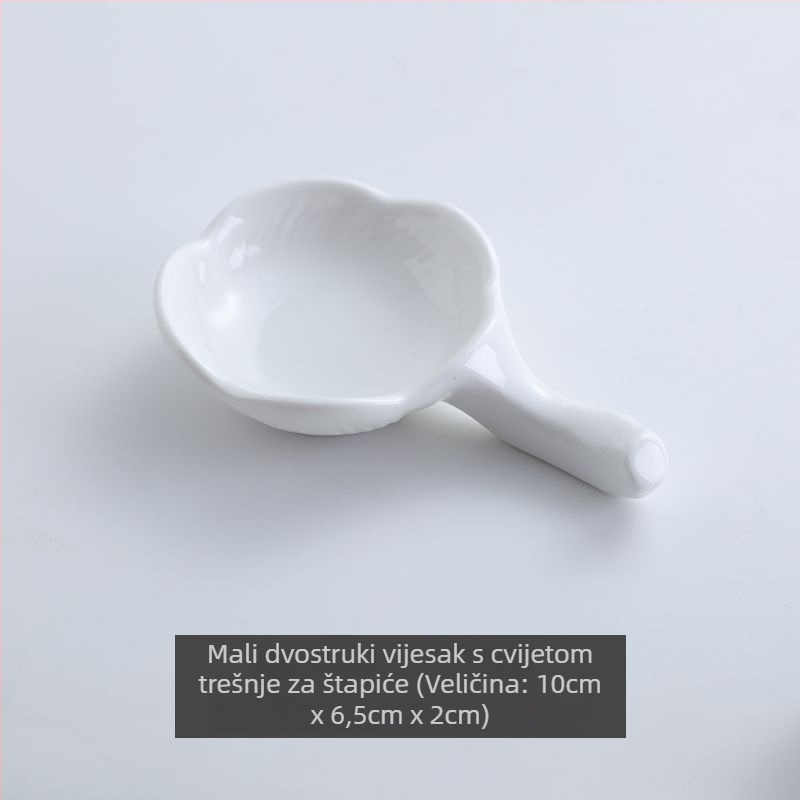 Keramički držač za žlice, set od 10 komada, minimalistički modern dizajn, dvostruka upotreba za kućnu i hotelsku upotrebu