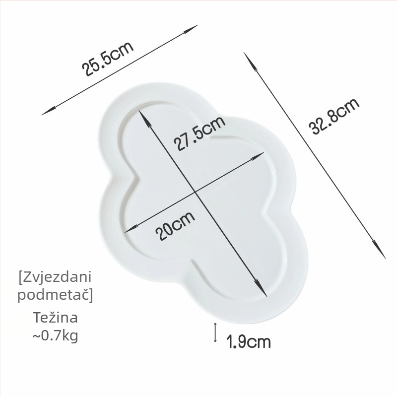 Porcelanski set tanjura s četiri odjeljka, nepravilan oblik, pogodan za mikrovalnu pećnicu, podglazurni završni sloj, stil Novi kineski stil