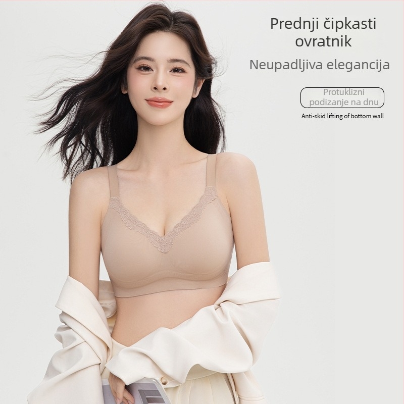 Seksi svakodnevni grudnjak s mekom podrškom, besprijekorna čipka, oblikuje leđa i sprječava opuštanje