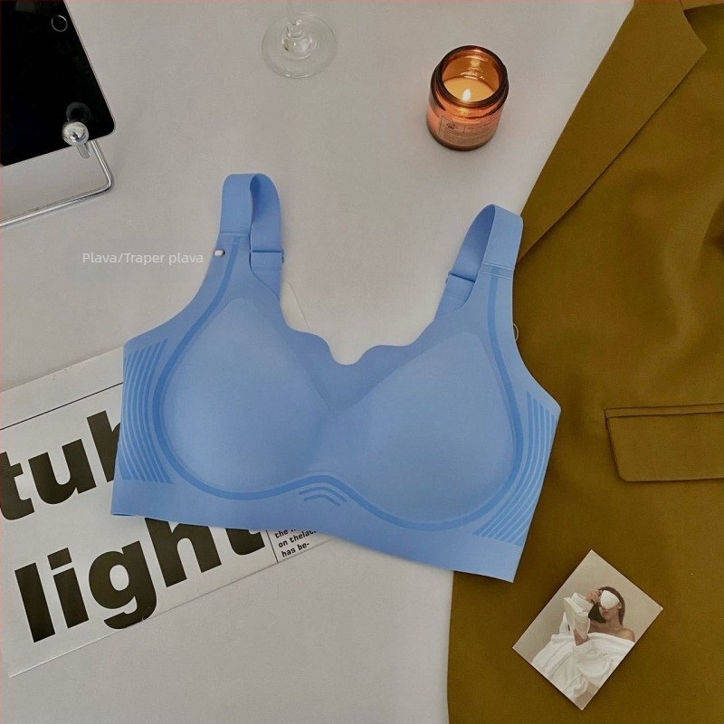 Plus veličine bezšivni grudnjak bez žice, s podizanjem i podrškom, punjene čašice, tekući spandex