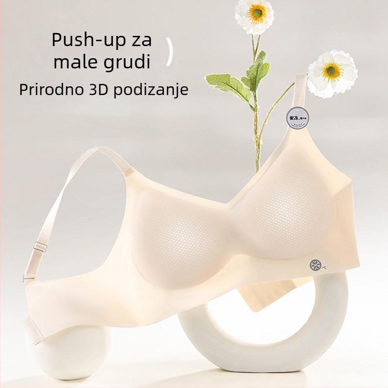 Izuzetno tanak bezšivni grudnjak s podesivom mekom podrškom i push-up efektom, oblikuje grudi i lijep leđa